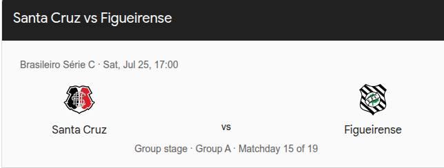 Santa Cruz x Figueirense